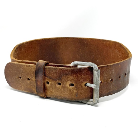Vintage Accessories - Vintage | Wide brown leather boho belt